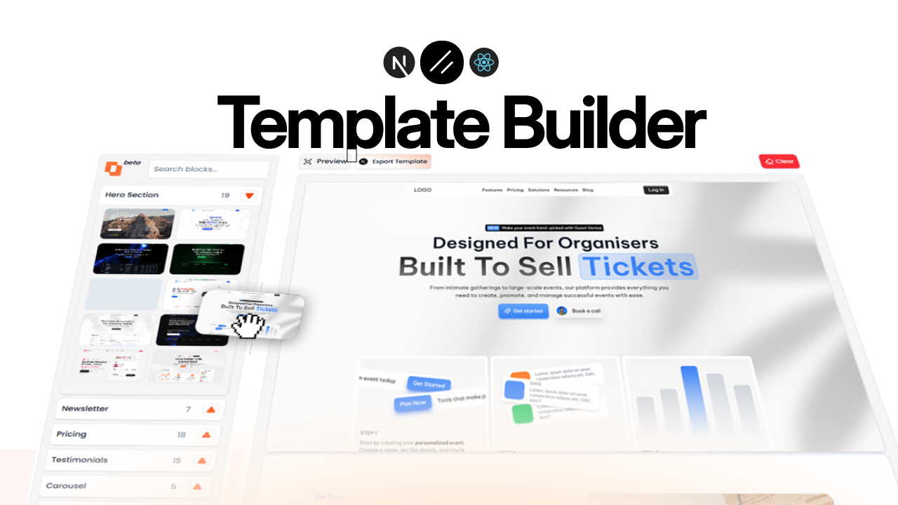 Template Builder - Drag & Drop ShadCN Blocks | UI-Layouts pro - UI ...